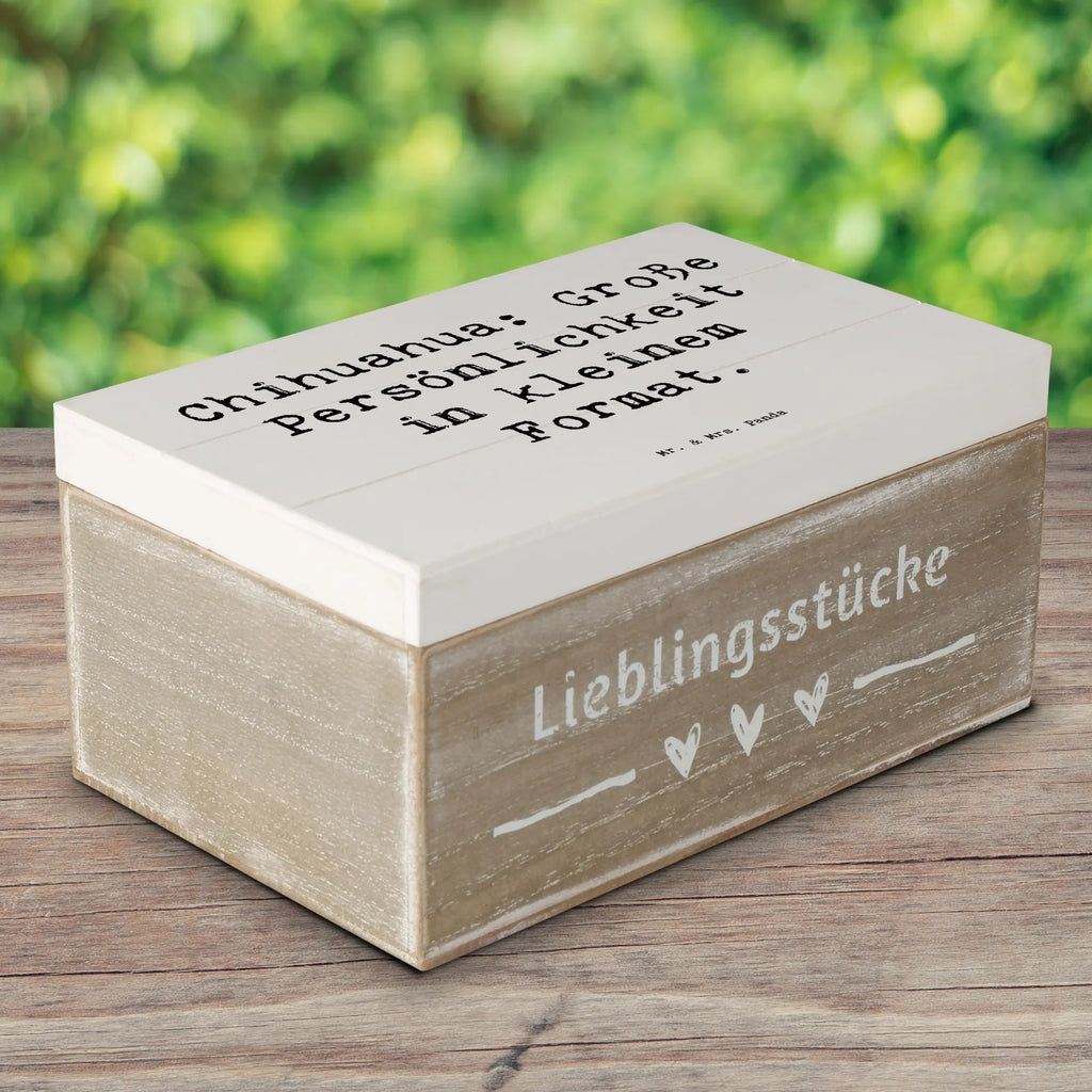Holzkiste Spruch Chihuahua Persönlichkeit Geschenkbox, Kiste, Schatulle, Erinnerungskiste, Erinnerungsbox, Geschenkdose, Holzkiste, Truhe, Aufbewahrungsbox, XXL, Schatzkiste, Dekokiste, Hund, Hunderasse, Rassehund, Hundebesitzer, Geschenk, Tierfreund, Schenken, Welpe