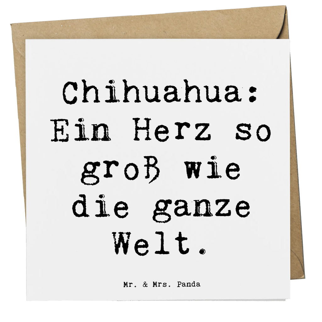 Deluxe Card Saying Chihuahua: Ein Herz so groß wie die ganze Welt. Hochwertige Klappkarte, Einladungskarte, Glückwunschkarte, Grußkarte, Hochzeitskarte, Karte, Geburtstagskarte, Klappkarte, Hochwertige Grußkarte, Hund, Hunderasse, Rassehund, Hundebesitzer, Geschenk, Tierfreund, Schenken, Welpe