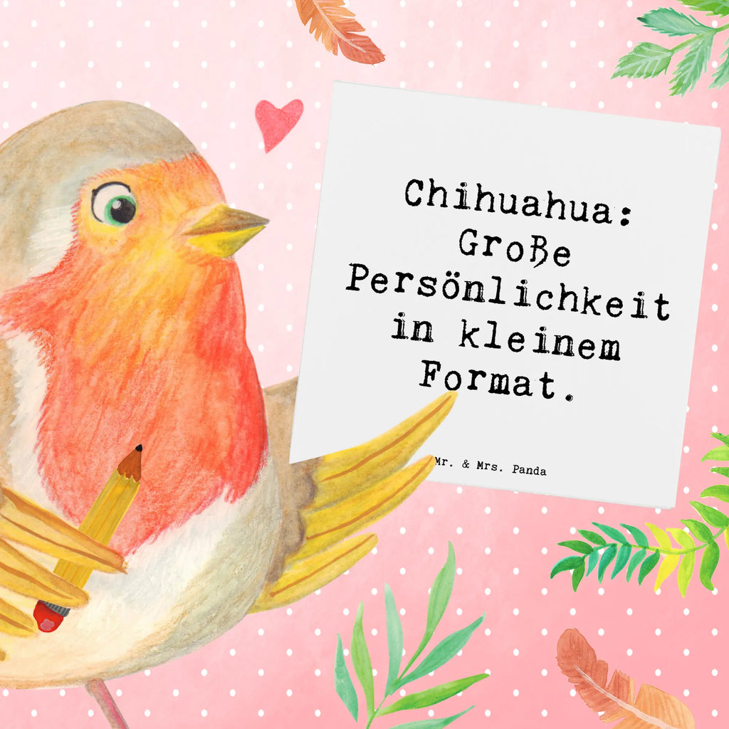 Deluxe Karte Spruch Chihuahua Persönlichkeit Karte, Grußkarte, Klappkarte, Hochwertige Grußkarte, Glückwunschkarte, Hochwertige Klappkarte, Geburtstagskarte, Hochzeitskarte, Einladungskarte, Hund, Hunderasse, Rassehund, Hundebesitzer, Geschenk, Tierfreund, Schenken, Welpe