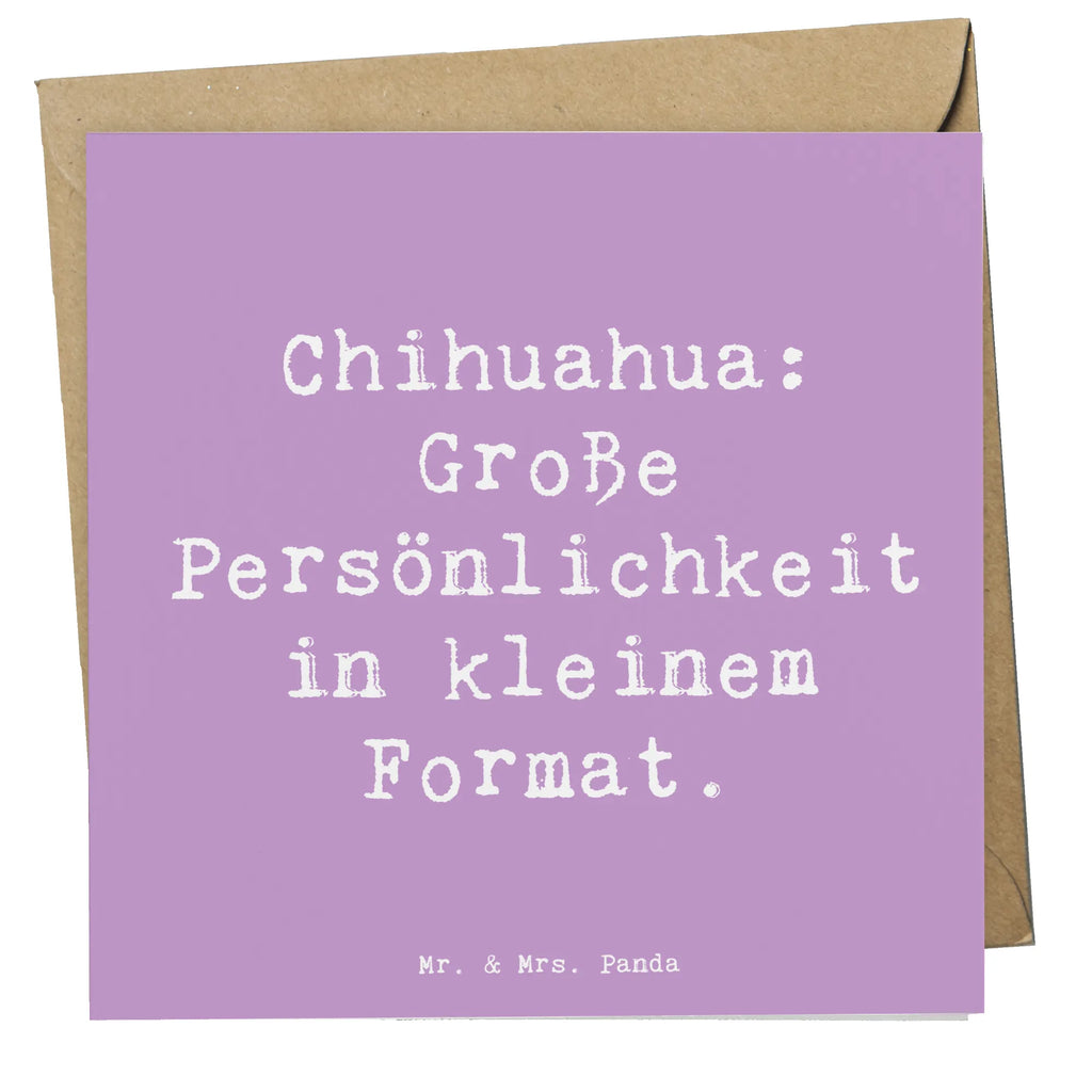 Deluxe Karte Spruch Chihuahua Persönlichkeit Karte, Grußkarte, Klappkarte, Hochwertige Grußkarte, Glückwunschkarte, Hochwertige Klappkarte, Geburtstagskarte, Hochzeitskarte, Einladungskarte, Hund, Hunderasse, Rassehund, Hundebesitzer, Geschenk, Tierfreund, Schenken, Welpe