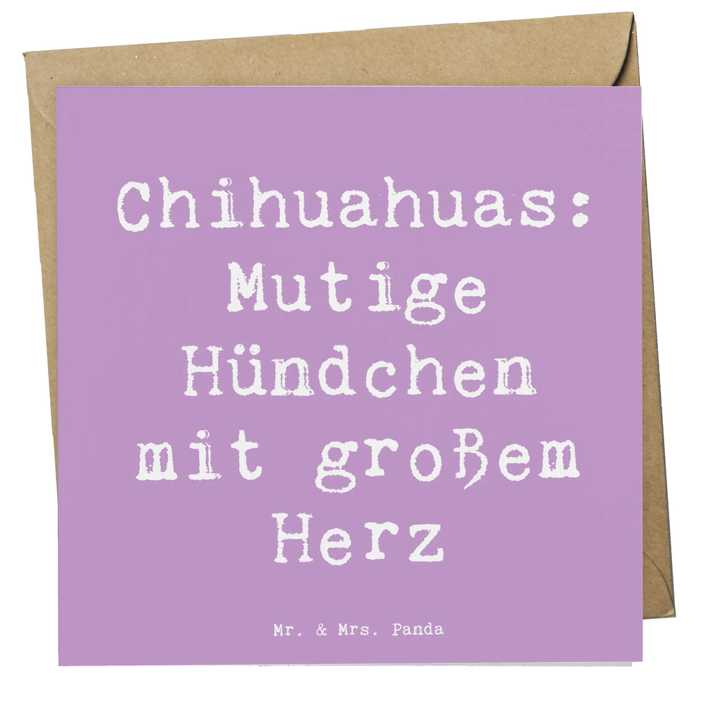 Deluxe Card Saying Chihuahuas: Mutige Hündchen mit großem Herz Karte, Hochzeitskarte, Glückwunschkarte, Geburtstagskarte, Klappkarte, Hochwertige Klappkarte, Hochwertige Grußkarte, Grußkarte, Einladungskarte, Hund, Hunderasse, Rassehund, Hundebesitzer, Geschenk, Tierfreund, Schenken, Welpe