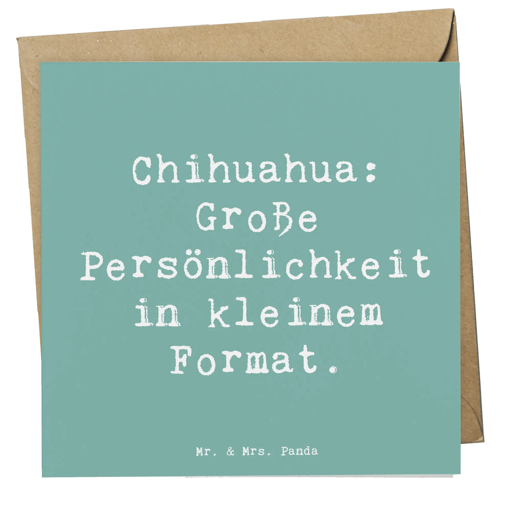 Deluxe Karte Spruch Chihuahua Persönlichkeit Karte, Grußkarte, Klappkarte, Hochwertige Grußkarte, Glückwunschkarte, Hochwertige Klappkarte, Geburtstagskarte, Hochzeitskarte, Einladungskarte, Hund, Hunderasse, Rassehund, Hundebesitzer, Geschenk, Tierfreund, Schenken, Welpe