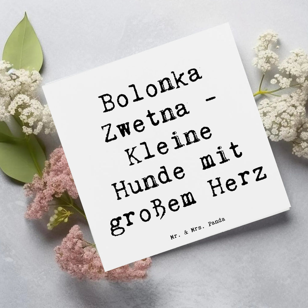 Deluxe Card Saying Bolonka Zwetna - Kleine Hunde mit großem Herz Hochwertige Grußkarte, Geburtstagskarte, Karte, Grußkarte, Klappkarte, Glückwunschkarte, Hochwertige Klappkarte, Hochzeitskarte, Einladungskarte, Hund, Hunderasse, Rassehund, Hundebesitzer, Geschenk, Tierfreund, Schenken, Welpe