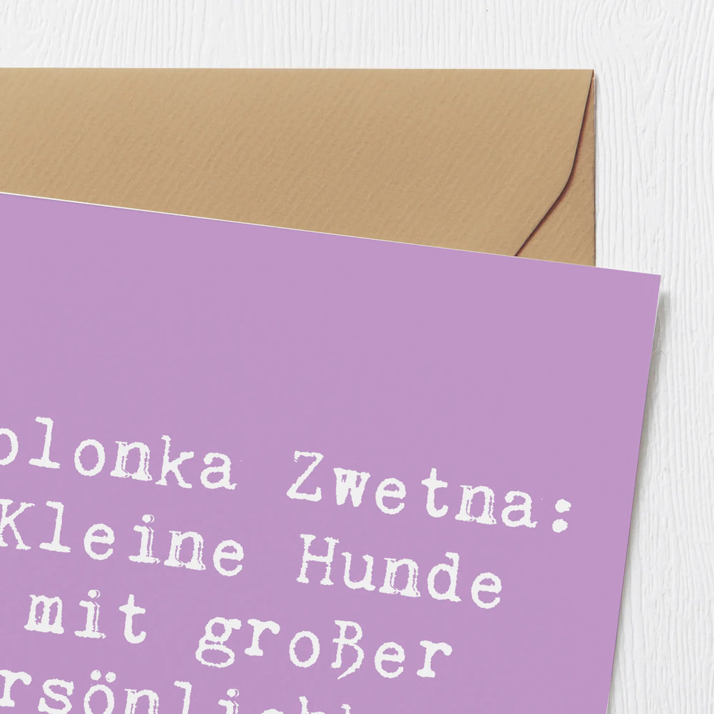 Deluxe Card Saying Bolonka Zwetna: Kleine Hunde mit großer Persönlichkeit. Karte, Einladungskarte, Glückwunschkarte, Klappkarte, Geburtstagskarte, Hochzeitskarte, Grußkarte, Hochwertige Klappkarte, Hochwertige Grußkarte, Hund, Hunderasse, Rassehund, Hundebesitzer, Geschenk, Tierfreund, Schenken, Welpe