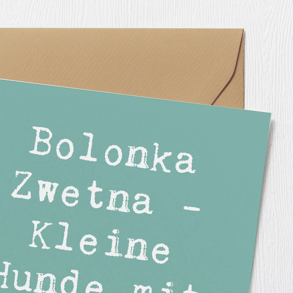Deluxe Card Saying Bolonka Zwetna - Kleine Hunde mit großem Herz Hochwertige Grußkarte, Geburtstagskarte, Karte, Grußkarte, Klappkarte, Glückwunschkarte, Hochwertige Klappkarte, Hochzeitskarte, Einladungskarte, Hund, Hunderasse, Rassehund, Hundebesitzer, Geschenk, Tierfreund, Schenken, Welpe