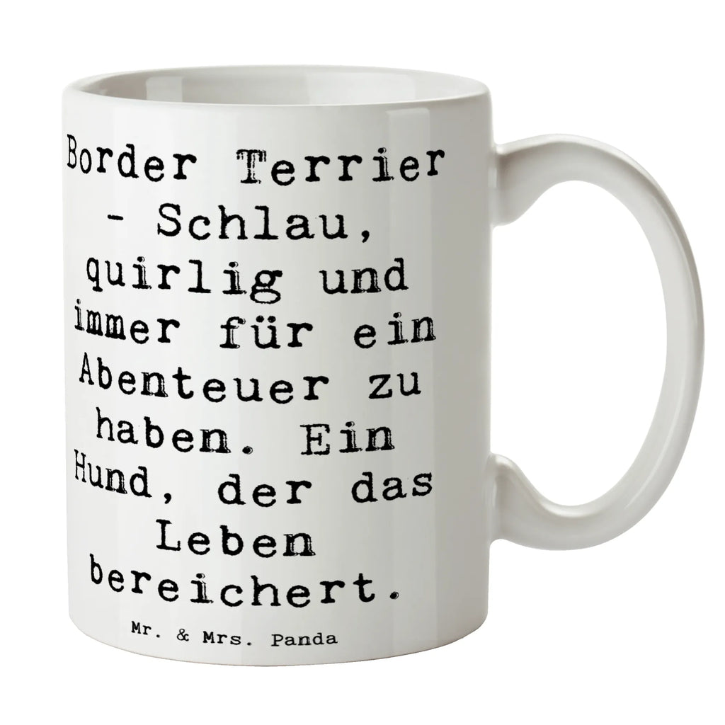 Tasse Spruch Border Terrier Abenteuer Geschenktasse, Tasse mit Zitaten, Tasse, Bürotasse, Tasse mit Motiven, Teetasse, Porzellantasse, Keramiktasse, Kaffeetasse, Hund, Hunderasse, Rassehund, Hundebesitzer, Geschenk, Tierfreund, Schenken, Welpe