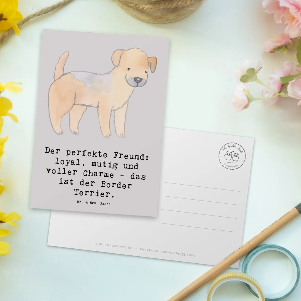 Postkarte Border Terrier Freund Postkarte, Geburtstagskarte, Einladung Geburtstag, Ansichtskarten, Einladungskarten Geburtstag, Einladung, Karte, Dankeskarte, Grußkarte, Geschenkkarte, Ansichtskarte, Einladungskarte, Hund, Hunderasse, Rassehund, Hundebesitzer, Geschenk, Tierfreund, Schenken, Welpe