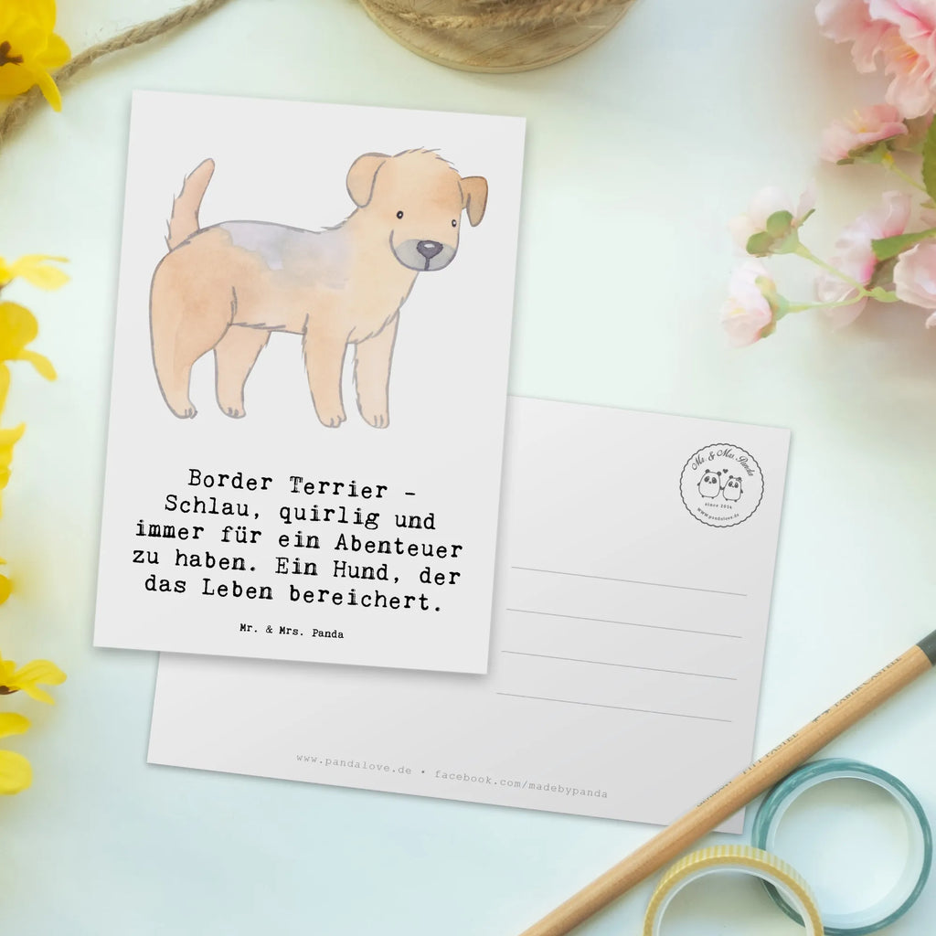 Postkarte Border Terrier Abenteuer Karte, Geschenkkarte, Einladungskarte, Grußkarte, Postkarte, Ansichtskarte, Einladungskarten Geburtstag, Einladung, Dankeskarte, Ansichtskarten, Einladung Geburtstag, Geburtstagskarte, Hund, Hunderasse, Rassehund, Hundebesitzer, Geschenk, Tierfreund, Schenken, Welpe