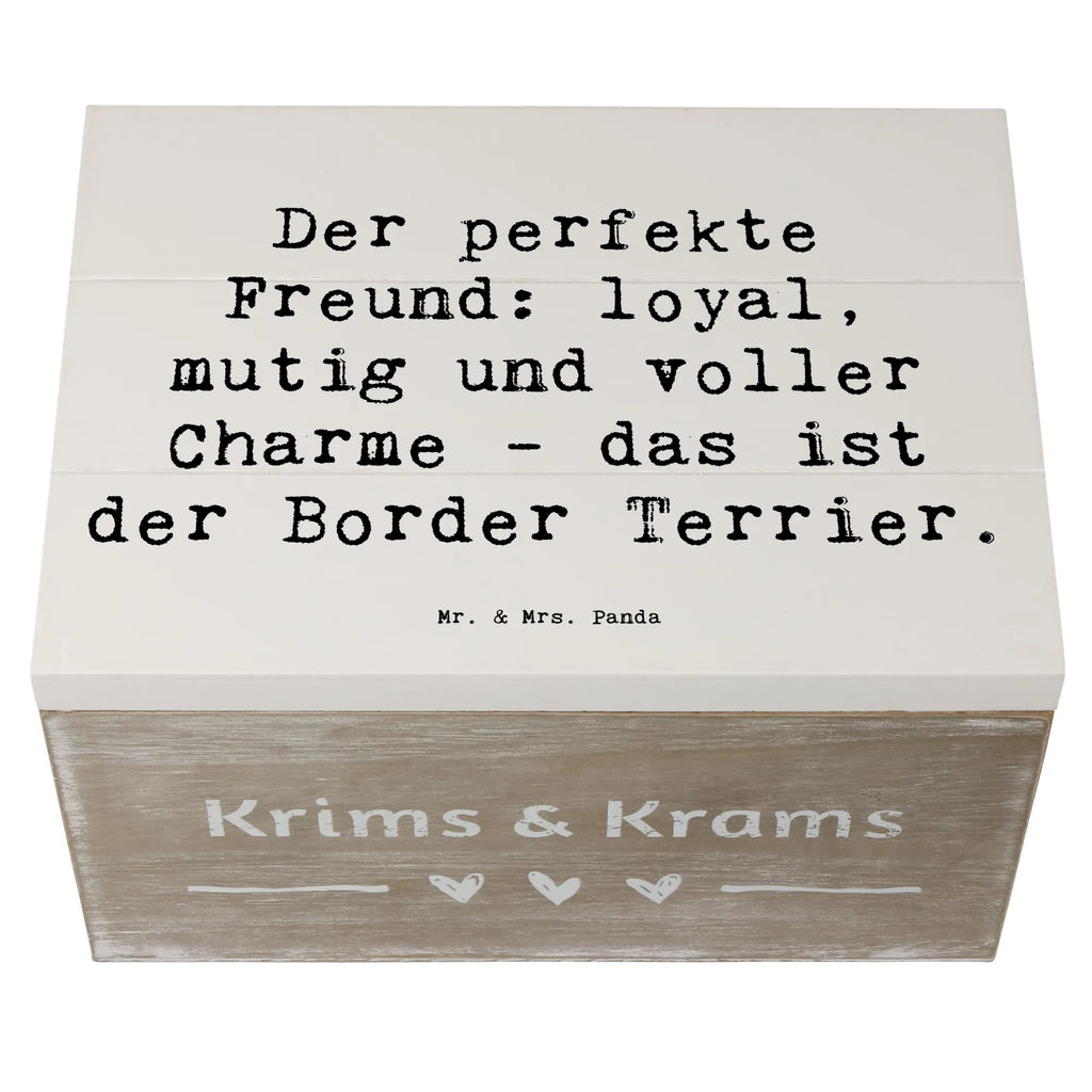 Wooden chest Saying Der perfekte Freund: loyal, mutig und voller Charme - das ist der Border Terrier. Erinnerungskiste, Schatulle, Truhe, XXL, Kiste, Dekokiste, Schatzkiste, Aufbewahrungsbox, Erinnerungsbox, Geschenkbox, Geschenkdose, Holzkiste, Hund, Hunderasse, Rassehund, Hundebesitzer, Geschenk, Tierfreund, Schenken, Welpe