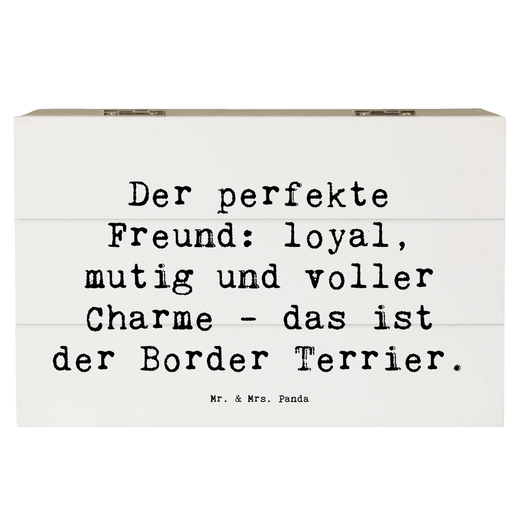 Wooden chest Saying Der perfekte Freund: loyal, mutig und voller Charme - das ist der Border Terrier. Erinnerungskiste, Schatulle, Truhe, XXL, Kiste, Dekokiste, Schatzkiste, Aufbewahrungsbox, Erinnerungsbox, Geschenkbox, Geschenkdose, Holzkiste, Hund, Hunderasse, Rassehund, Hundebesitzer, Geschenk, Tierfreund, Schenken, Welpe