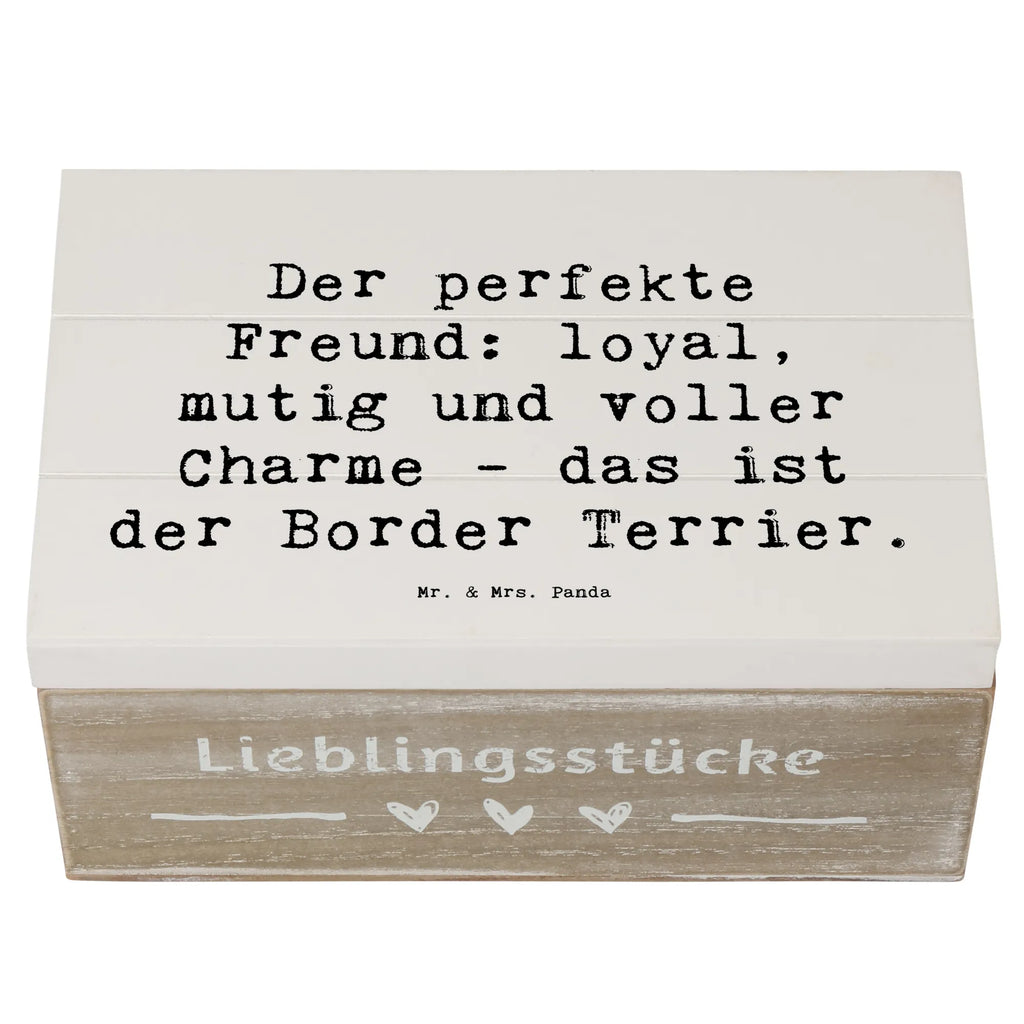 Wooden chest Saying Der perfekte Freund: loyal, mutig und voller Charme - das ist der Border Terrier. Erinnerungskiste, Schatulle, Truhe, XXL, Kiste, Dekokiste, Schatzkiste, Aufbewahrungsbox, Erinnerungsbox, Geschenkbox, Geschenkdose, Holzkiste, Hund, Hunderasse, Rassehund, Hundebesitzer, Geschenk, Tierfreund, Schenken, Welpe