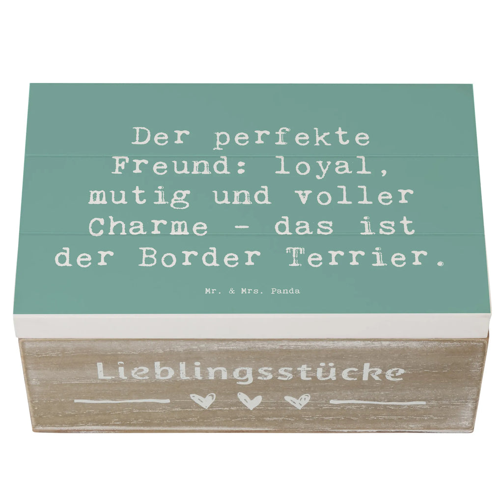 Wooden chest Saying Der perfekte Freund: loyal, mutig und voller Charme - das ist der Border Terrier. Erinnerungskiste, Schatulle, Truhe, XXL, Kiste, Dekokiste, Schatzkiste, Aufbewahrungsbox, Erinnerungsbox, Geschenkbox, Geschenkdose, Holzkiste, Hund, Hunderasse, Rassehund, Hundebesitzer, Geschenk, Tierfreund, Schenken, Welpe