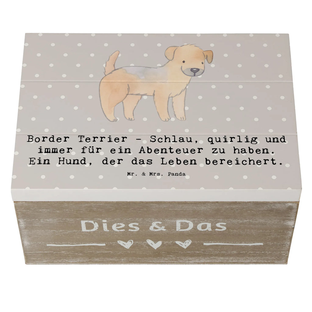 Holzkiste Border Terrier Abenteuer Dekokiste, Holzkiste, Schatzkiste, Erinnerungsbox, Truhe, Geschenkbox, XXL, Erinnerungskiste, Schatulle, Kiste, Geschenkdose, Aufbewahrungsbox, Hund, Hunderasse, Rassehund, Hundebesitzer, Geschenk, Tierfreund, Schenken, Welpe