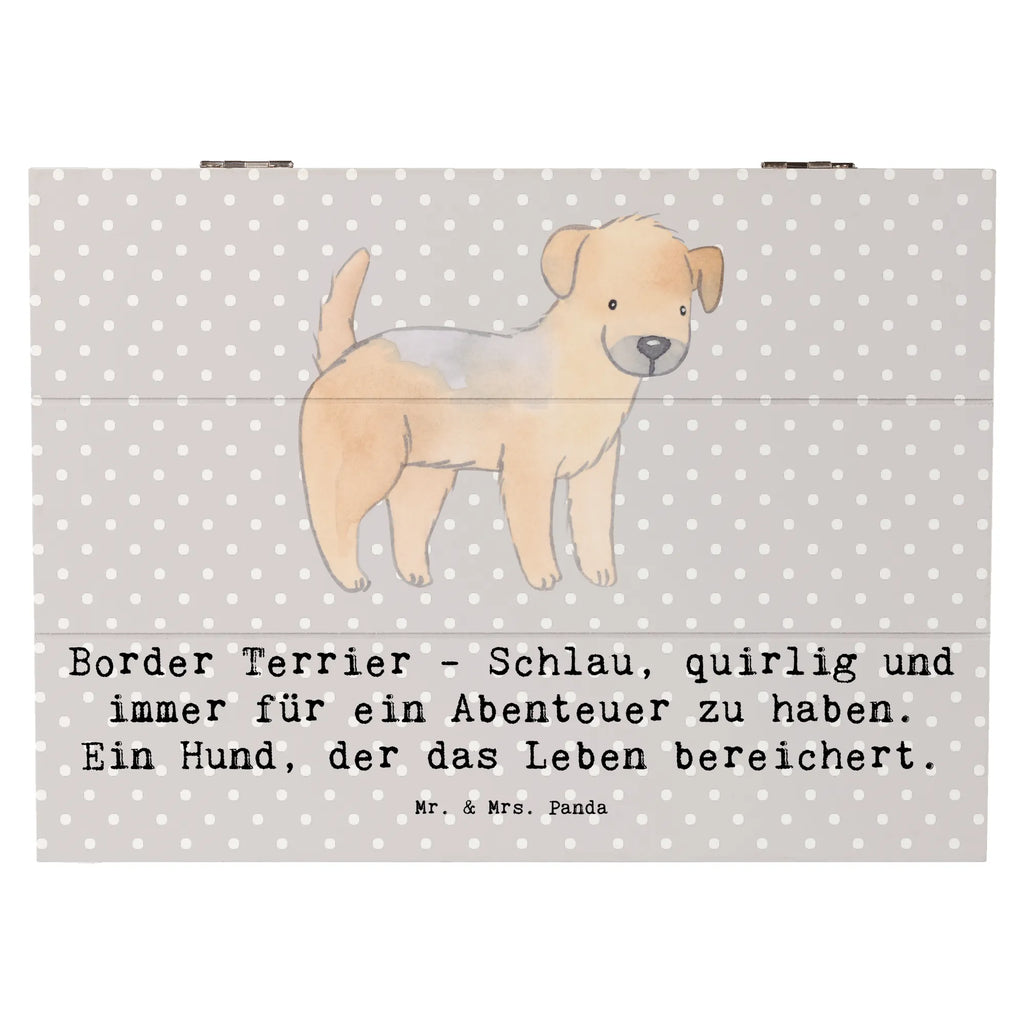 Holzkiste Border Terrier Abenteuer Dekokiste, Holzkiste, Schatzkiste, Erinnerungsbox, Truhe, Geschenkbox, XXL, Erinnerungskiste, Schatulle, Kiste, Geschenkdose, Aufbewahrungsbox, Hund, Hunderasse, Rassehund, Hundebesitzer, Geschenk, Tierfreund, Schenken, Welpe