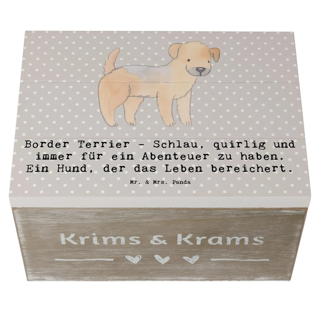 Holzkiste Border Terrier Abenteuer Dekokiste, Holzkiste, Schatzkiste, Erinnerungsbox, Truhe, Geschenkbox, XXL, Erinnerungskiste, Schatulle, Kiste, Geschenkdose, Aufbewahrungsbox, Hund, Hunderasse, Rassehund, Hundebesitzer, Geschenk, Tierfreund, Schenken, Welpe