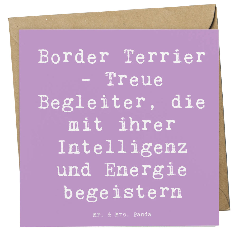 Deluxe Card Saying Border Terrier - Treue Begleiter, die mit ihrer Intelligenz und Energie begeistern Einladungskarte, Karte, Geburtstagskarte, Klappkarte, Hochwertige Klappkarte, Hochzeitskarte, Glückwunschkarte, Grußkarte, Hochwertige Grußkarte, Hund, Hunderasse, Rassehund, Hundebesitzer, Geschenk, Tierfreund, Schenken, Welpe