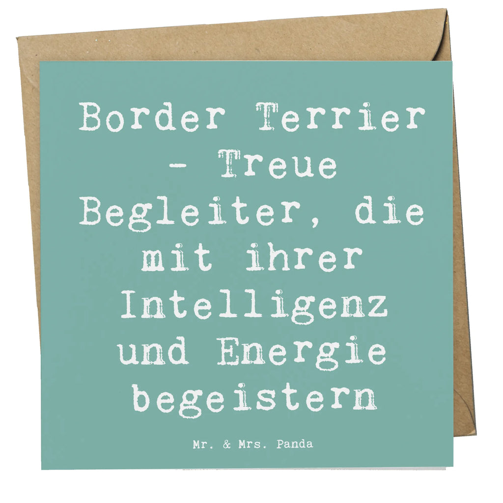 Deluxe Card Saying Border Terrier - Treue Begleiter, die mit ihrer Intelligenz und Energie begeistern Einladungskarte, Karte, Geburtstagskarte, Klappkarte, Hochwertige Klappkarte, Hochzeitskarte, Glückwunschkarte, Grußkarte, Hochwertige Grußkarte, Hund, Hunderasse, Rassehund, Hundebesitzer, Geschenk, Tierfreund, Schenken, Welpe