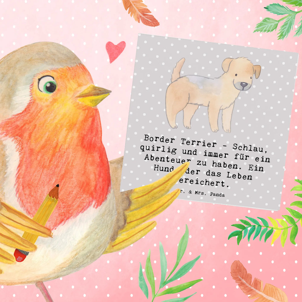 Deluxe Card Border Terrier - Schlau, quirlig und immer für ein Abenteuer zu haben. Ein Hund, der das Leben bereichert. Grußkarte, Karte, Hochwertige Grußkarte, Klappkarte, Hochwertige Klappkarte, Einladungskarte, Geburtstagskarte, Hochzeitskarte, Glückwunschkarte, Hund, Hunderasse, Rassehund, Hundebesitzer, Geschenk, Tierfreund, Schenken, Welpe