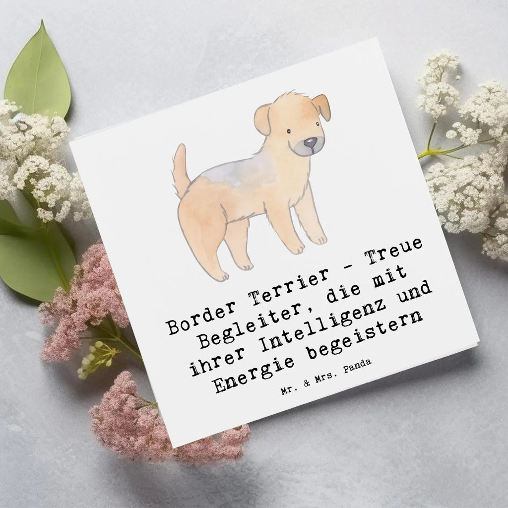 Deluxe Karte Border Terrier Freunde Klappkarte, Einladungskarte, Grußkarte, Karte, Glückwunschkarte, Hochzeitskarte, Hochwertige Klappkarte, Geburtstagskarte, Hochwertige Grußkarte, Hund, Hunderasse, Rassehund, Hundebesitzer, Geschenk, Tierfreund, Schenken, Welpe