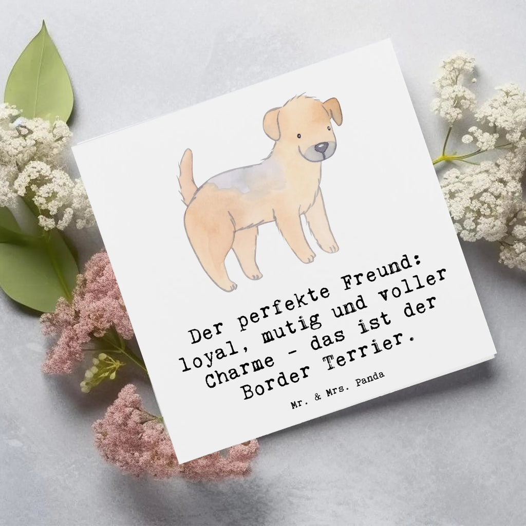Deluxe Card Der perfekte Freund: loyal, mutig und voller Charme - das ist der Border Terrier. Grußkarte, Karte, Hochwertige Klappkarte, Einladungskarte, Geburtstagskarte, Hochwertige Grußkarte, Glückwunschkarte, Klappkarte, Hochzeitskarte, Hund, Hunderasse, Rassehund, Hundebesitzer, Geschenk, Tierfreund, Schenken, Welpe