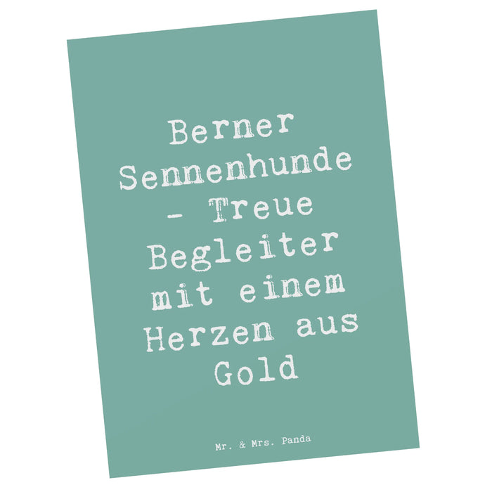 Postkarte Spruch Berner Sennenhund Herz