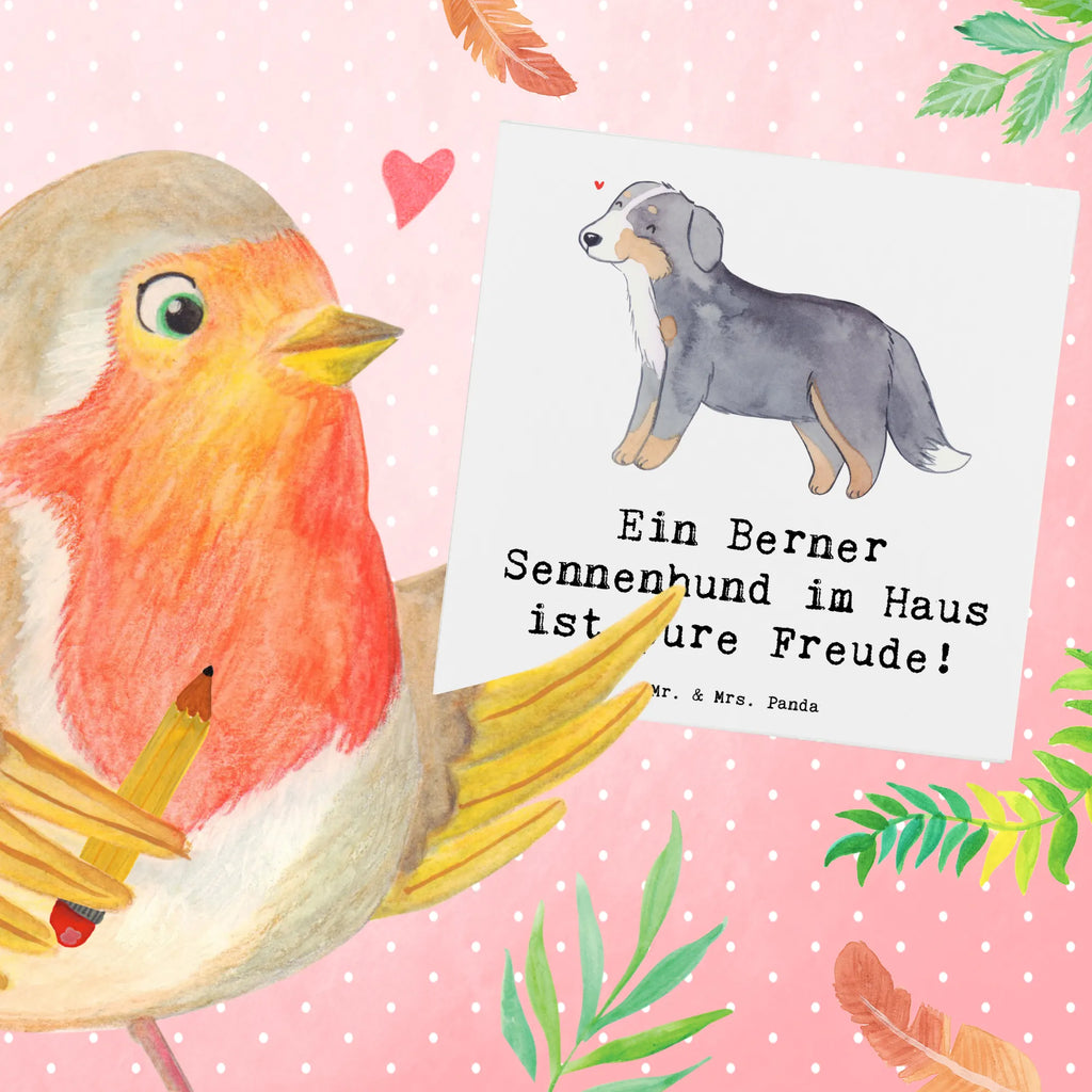 Deluxe Karte Berner Sennenhund Freude Karte, Grußkarte, Einladungskarte, Geburtstagskarte, Hochwertige Grußkarte, Glückwunschkarte, Hochwertige Klappkarte, Klappkarte, Hochzeitskarte, Hund, Hunderasse, Rassehund, Hundebesitzer, Geschenk, Tierfreund, Schenken, Welpe