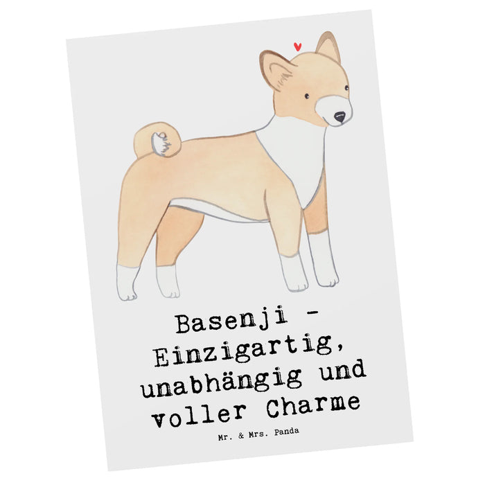 Postkarte Basenji Charme
