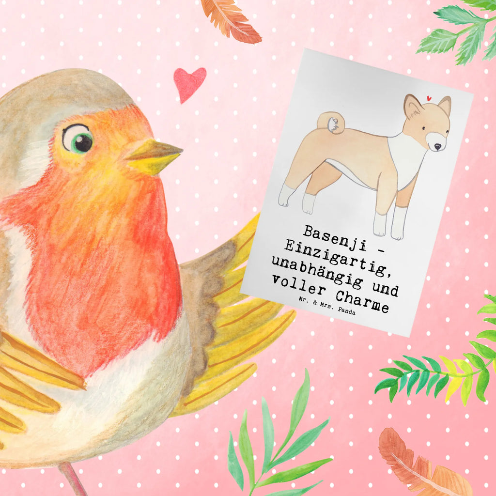 Greetings card Basenji - Einzigartig, unabhängig und voller Charme Glückwunschkarte, Klappkarte, Karte, Geburtstagskarte, Grußkarte, Ansichtskarten, Hochzeitskarte, Einladungskarte, Hund, Hunderasse, Rassehund, Hundebesitzer, Geschenk, Tierfreund, Schenken, Welpe