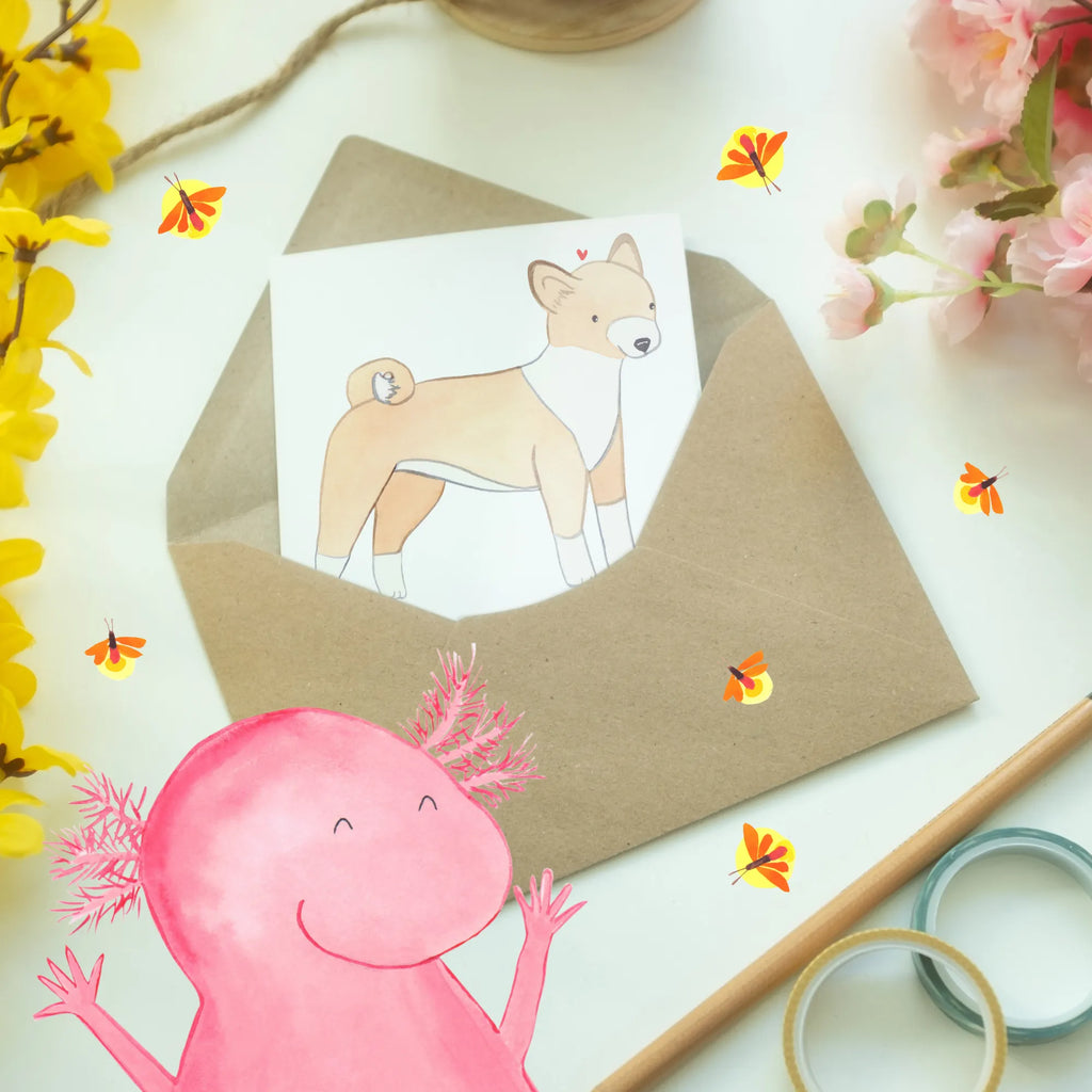 Greetings card Basenji - Einzigartig, unabhängig und voller Charme Glückwunschkarte, Klappkarte, Karte, Geburtstagskarte, Grußkarte, Ansichtskarten, Hochzeitskarte, Einladungskarte, Hund, Hunderasse, Rassehund, Hundebesitzer, Geschenk, Tierfreund, Schenken, Welpe