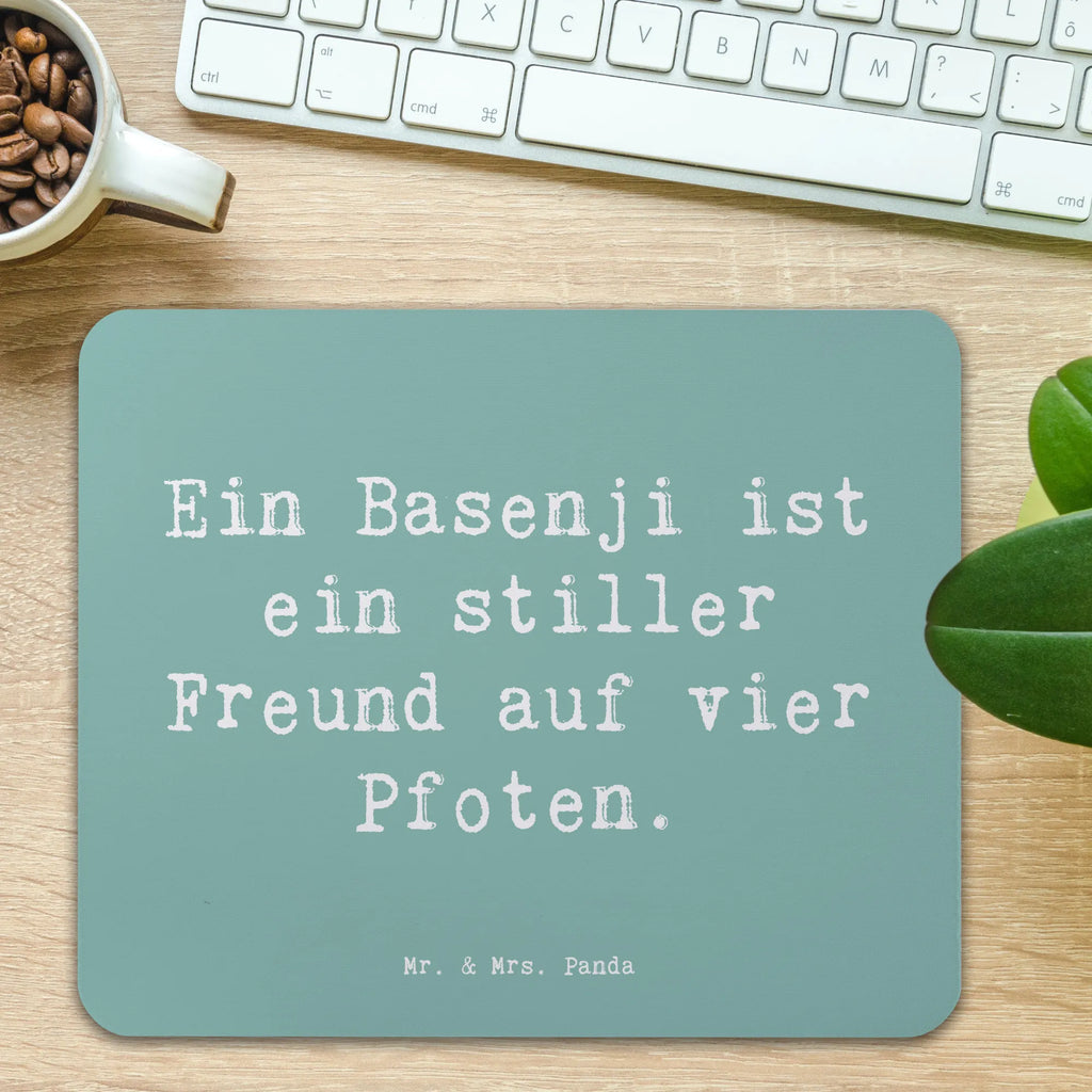 Mouse mat Saying Ein Basenji ist ein stiller Freund auf vier Pfoten. Designer Mauspad, PC Zubehör, Büroausstattung, Einzigartiges Mauspad, Computer zubehör, Mauspad Büro, Mausunterlage, Arbeitszimmer, Mousepad, Mauspad, Hund, Hunderasse, Rassehund, Hundebesitzer, Geschenk, Tierfreund, Schenken, Welpe