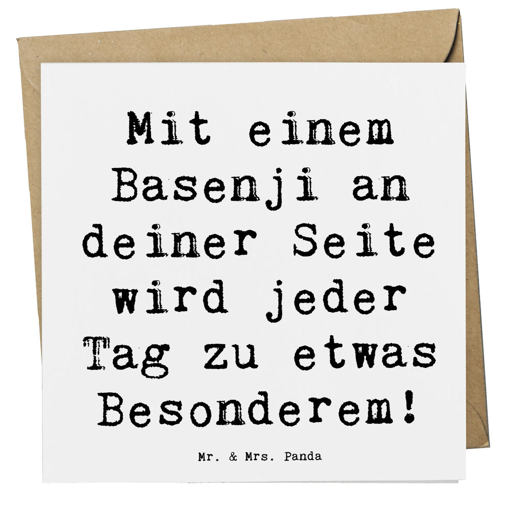 Deluxe Card Saying Mit einem Basenji an deiner Seite wird jeder Tag zu etwas Besonderem! Geburtstagskarte, Glückwunschkarte, Einladungskarte, Karte, Hochwertige Grußkarte, Klappkarte, Hochzeitskarte, Grußkarte, Hochwertige Klappkarte, Hund, Hunderasse, Rassehund, Hundebesitzer, Geschenk, Tierfreund, Schenken, Welpe