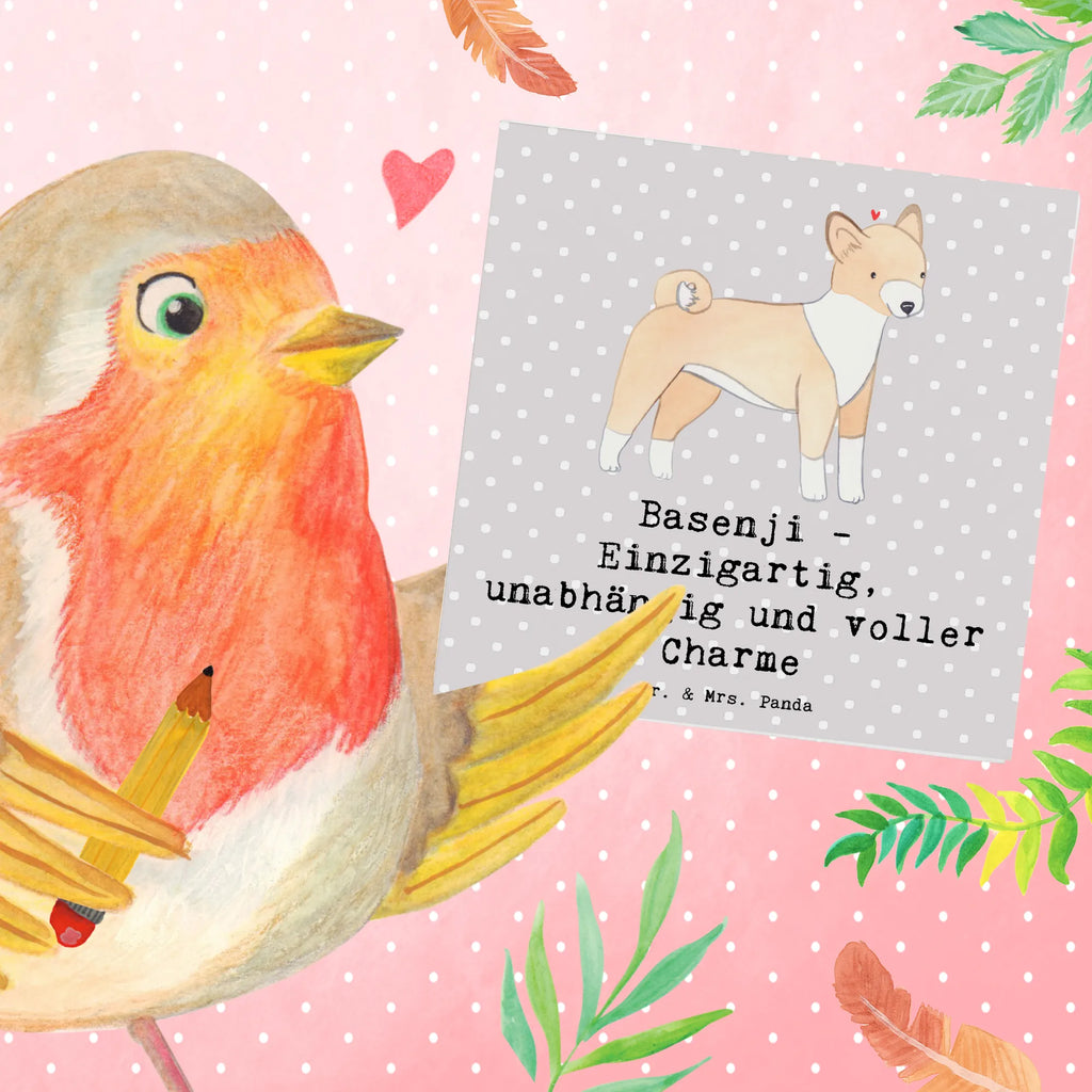 Deluxe Karte Basenji Charme Grußkarte, Karte, Geburtstagskarte, Hochwertige Klappkarte, Einladungskarte, Glückwunschkarte, Klappkarte, Hochwertige Grußkarte, Hochzeitskarte, Hund, Hunderasse, Rassehund, Hundebesitzer, Geschenk, Tierfreund, Schenken, Welpe