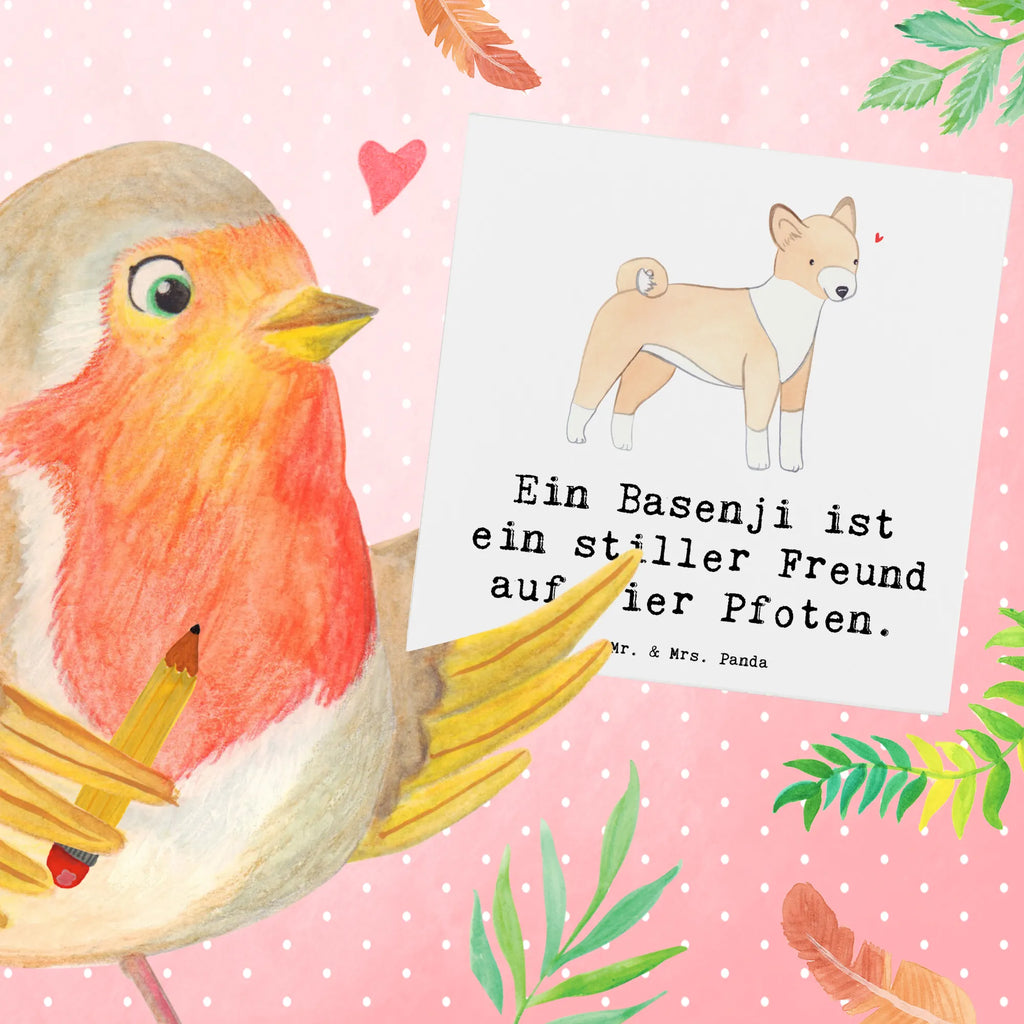 Deluxe Card Ein Basenji ist ein stiller Freund auf vier Pfoten. Einladungskarte, Geburtstagskarte, Hochzeitskarte, Hochwertige Klappkarte, Hochwertige Grußkarte, Grußkarte, Glückwunschkarte, Karte, Klappkarte, Hund, Hunderasse, Rassehund, Hundebesitzer, Geschenk, Tierfreund, Schenken, Welpe