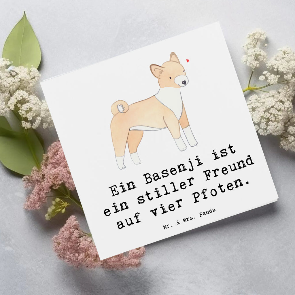 Deluxe Card Ein Basenji ist ein stiller Freund auf vier Pfoten. Einladungskarte, Geburtstagskarte, Hochzeitskarte, Hochwertige Klappkarte, Hochwertige Grußkarte, Grußkarte, Glückwunschkarte, Karte, Klappkarte, Hund, Hunderasse, Rassehund, Hundebesitzer, Geschenk, Tierfreund, Schenken, Welpe