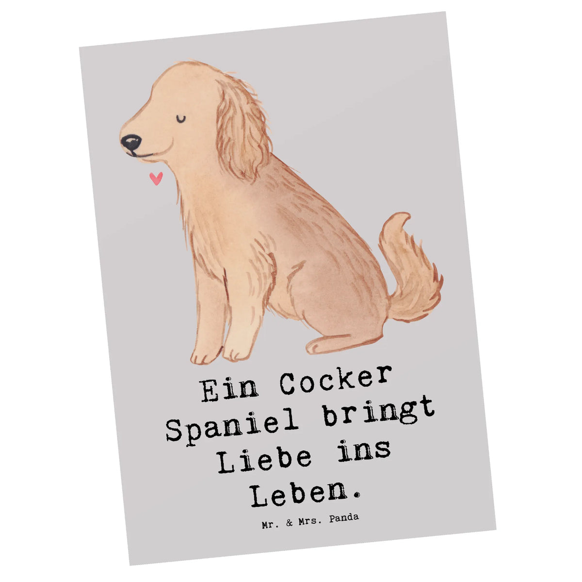 Postkarte Liebe Cocker Spaniel Designkarte, spruchkarte, Kunstkarten, Postkarten, bildkarte, Grußkarte, Motivkarte, Ansichtskarten, einzelkarte, kunstkarte, Fotokarte, Ansichtskarte, Postkarte, Geschenk, Schenken, Hund, Hunderasse, Rassehund, Hundebesitzer, Tierfreund, Welpe