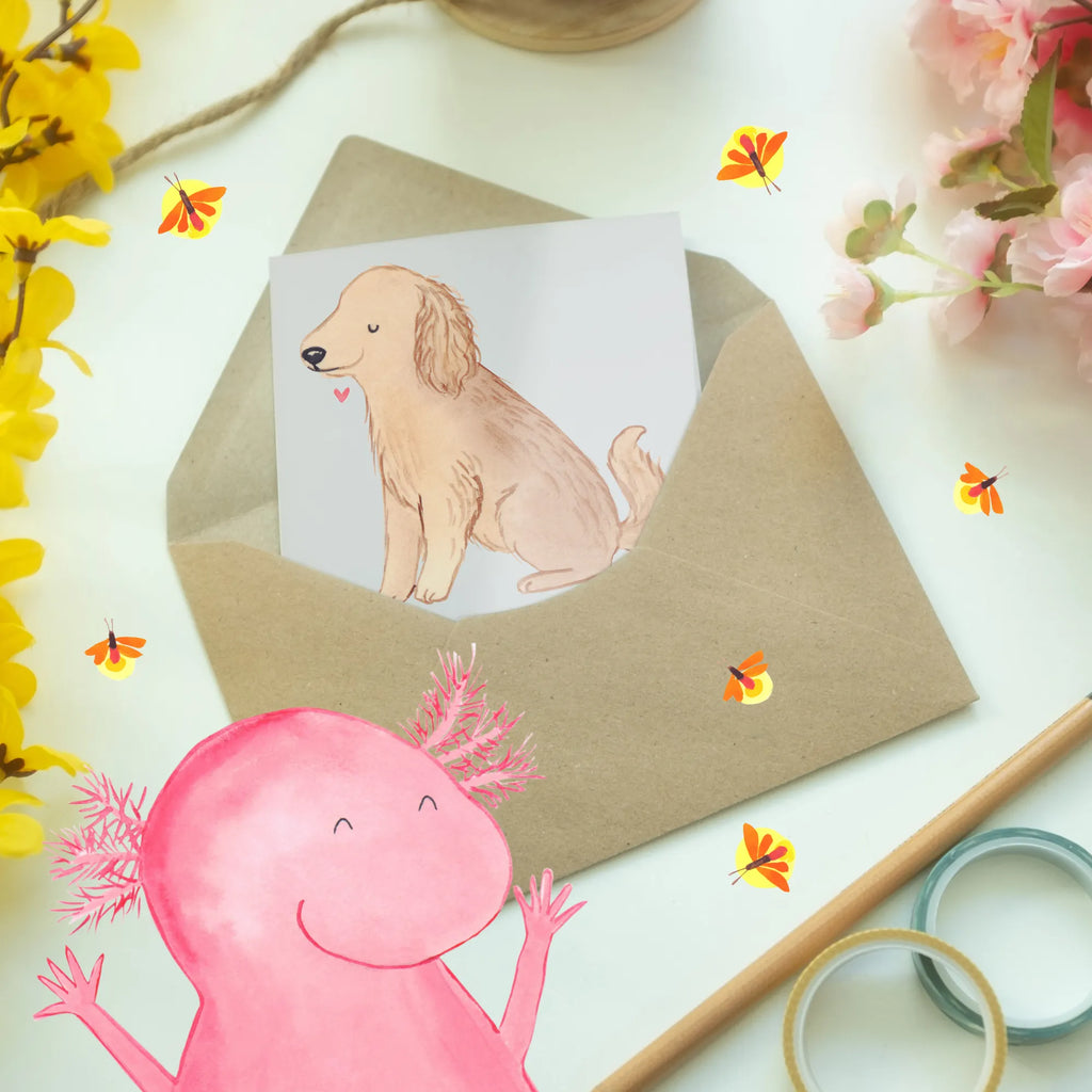 Greetings card Ein Cocker Spaniel bringt Liebe ins Leben. Glückwunschkarte, Hochzeitskarte, Grußkarte, Klappkarte, Ansichtskarten, Karte, Geburtstagskarte, Einladungskarte, Hund, Hunderasse, Rassehund, Hundebesitzer, Geschenk, Tierfreund, Schenken, Welpe