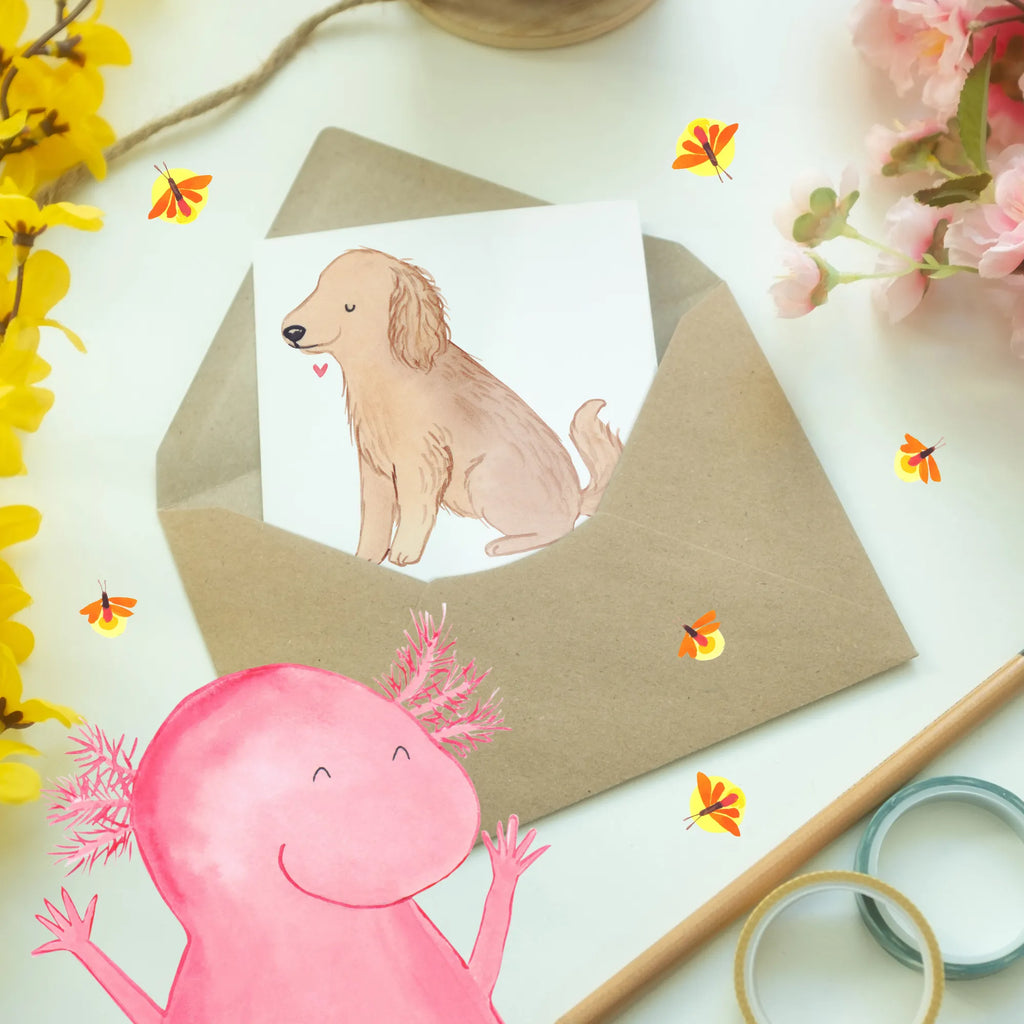 Greetings card Ein Cocker Spaniel bringt Liebe ins Leben. Glückwunschkarte, Hochzeitskarte, Grußkarte, Klappkarte, Ansichtskarten, Karte, Geburtstagskarte, Einladungskarte, Hund, Hunderasse, Rassehund, Hundebesitzer, Geschenk, Tierfreund, Schenken, Welpe