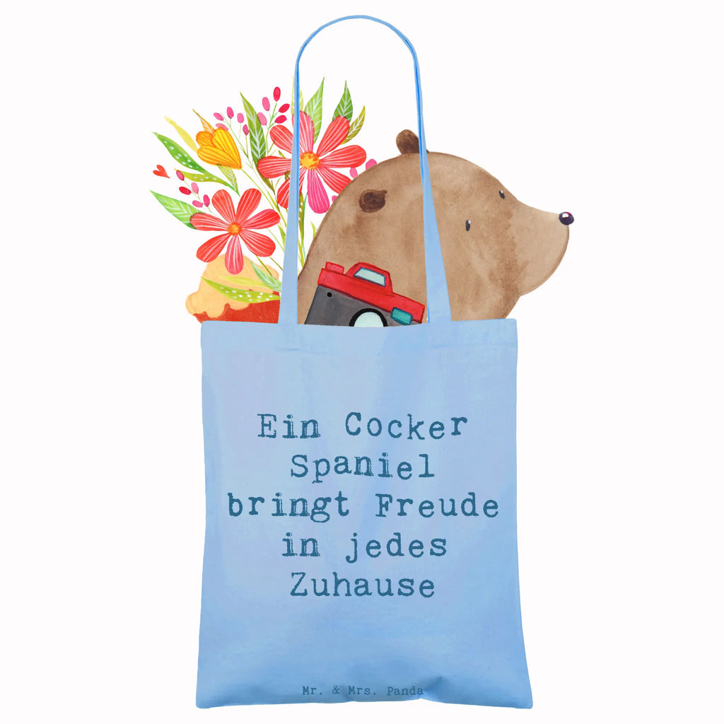 Tote bag Saying Ein Cocker Spaniel bringt Freude in jedes Zuhause Jutetasche, Shopper, Einkaufstüte, Badetasche, Laptoptasche, Schultertasche, Jutebeutel, Stofftasche, Beuteltasche, Beutel, Tragetasche, Stoffbeutel, Umhängetasche, Einkaufstasche, Tasche, Strandtasche, Hund, Hunderasse, Rassehund, Hundebesitzer, Geschenk, Tierfreund, Schenken, Welpe