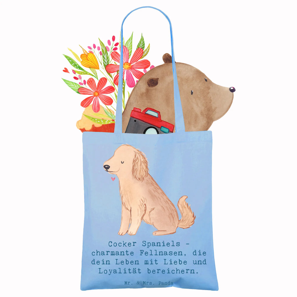 Tote bag Cocker Spaniels - charmante Fellnasen, die dein Leben mit Liebe und Loyalität bereichern. Tasche, Einkaufstüte, Stofftasche, Umhängetasche, Tragetasche, Stoffbeutel, Einkaufstasche, Shopper, Laptoptasche, Badetasche, Beutel, Jutebeutel, Beuteltasche, Strandtasche, Jutetasche, Schultertasche, Hund, Hunderasse, Rassehund, Hundebesitzer, Geschenk, Tierfreund, Schenken, Welpe