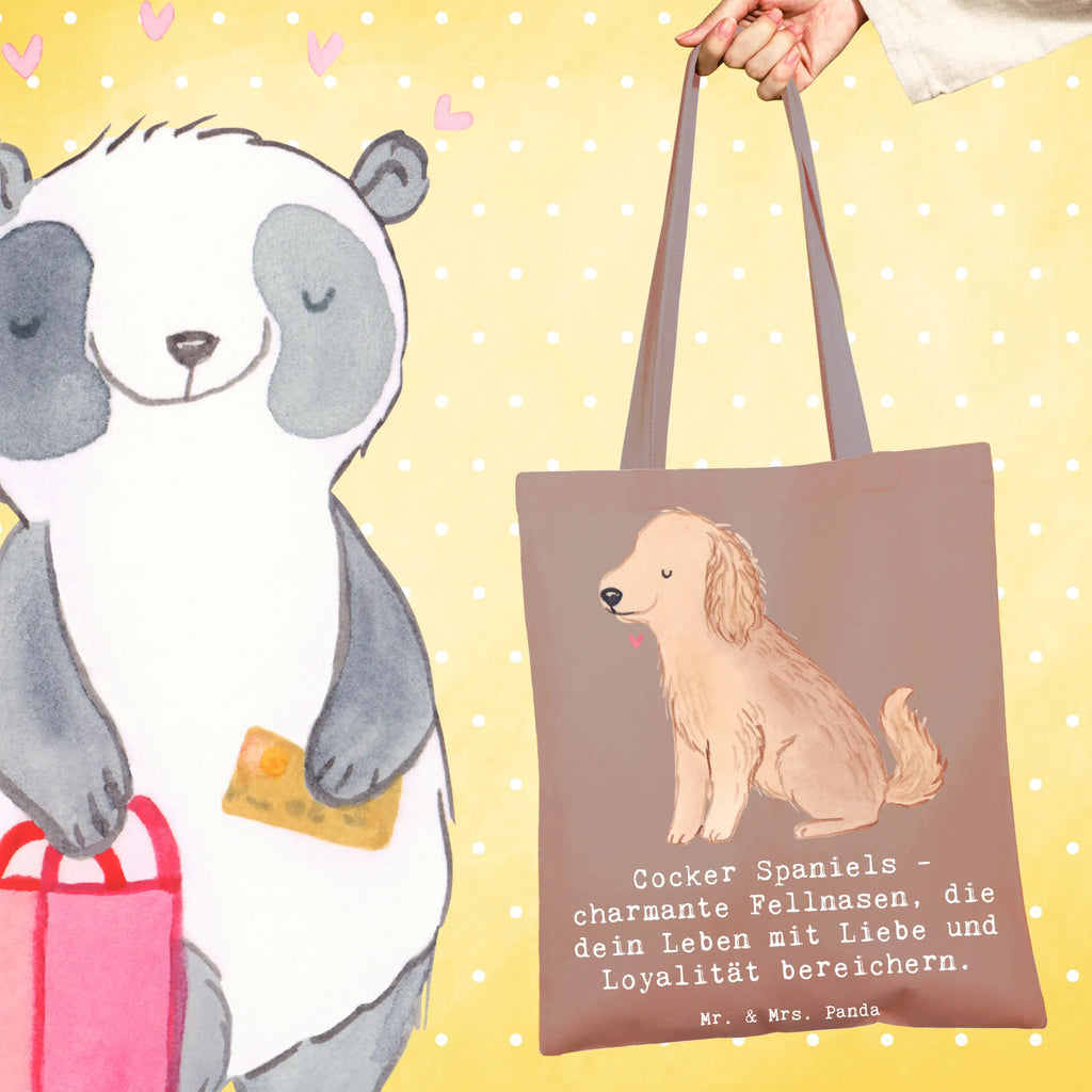 Tote bag Cocker Spaniels - charmante Fellnasen, die dein Leben mit Liebe und Loyalität bereichern. Tasche, Einkaufstüte, Stofftasche, Umhängetasche, Tragetasche, Stoffbeutel, Einkaufstasche, Shopper, Laptoptasche, Badetasche, Beutel, Jutebeutel, Beuteltasche, Strandtasche, Jutetasche, Schultertasche, Hund, Hunderasse, Rassehund, Hundebesitzer, Geschenk, Tierfreund, Schenken, Welpe