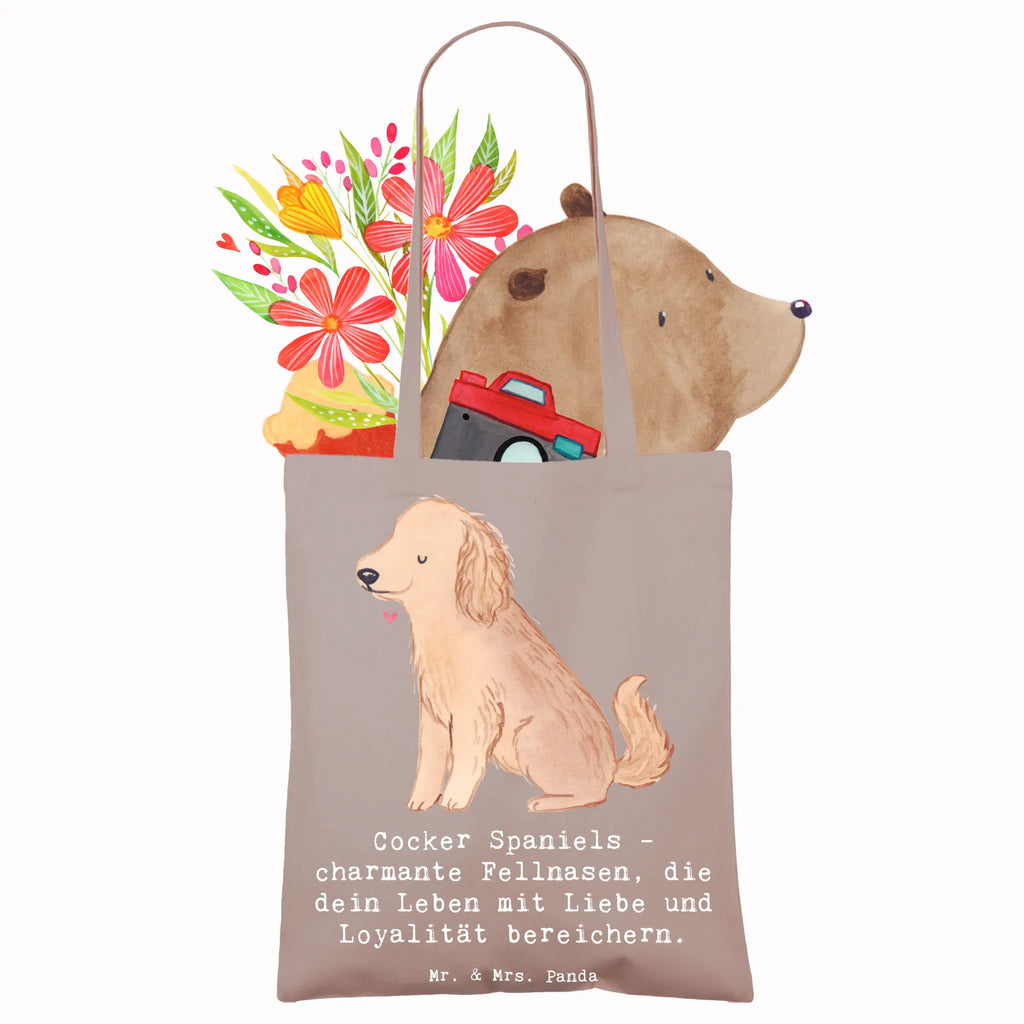 Tote bag Cocker Spaniels - charmante Fellnasen, die dein Leben mit Liebe und Loyalität bereichern. Tasche, Einkaufstüte, Stofftasche, Umhängetasche, Tragetasche, Stoffbeutel, Einkaufstasche, Shopper, Laptoptasche, Badetasche, Beutel, Jutebeutel, Beuteltasche, Strandtasche, Jutetasche, Schultertasche, Hund, Hunderasse, Rassehund, Hundebesitzer, Geschenk, Tierfreund, Schenken, Welpe