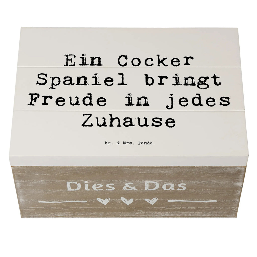 Holzkiste Spruch Cocker Spaniel Freude Erinnerungskiste, Schatzkiste, Aufbewahrungsbox, Geschenkdose, Truhe, Dekokiste, Schatulle, XXL, Kiste, Geschenkbox, Erinnerungsbox, Holzkiste, Hund, Hunderasse, Rassehund, Hundebesitzer, Geschenk, Tierfreund, Schenken, Welpe
