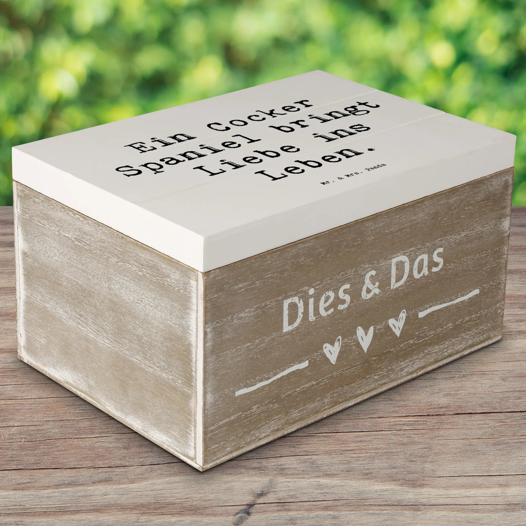 Holzkiste Spruch Liebe Cocker Spaniel Schatzkiste, XXL, Geschenkdose, Erinnerungskiste, Holzkiste, Schatulle, Dekokiste, Kiste, Geschenkbox, Truhe, Aufbewahrungsbox, Erinnerungsbox, Hund, Hunderasse, Rassehund, Hundebesitzer, Geschenk, Tierfreund, Schenken, Welpe