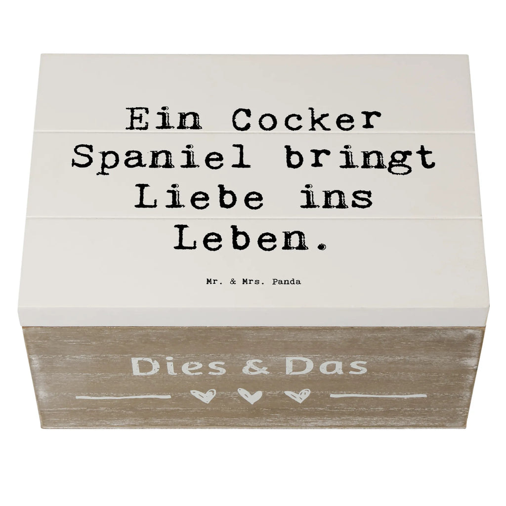 Holzkiste Spruch Liebe Cocker Spaniel Schatzkiste, XXL, Geschenkdose, Erinnerungskiste, Holzkiste, Schatulle, Dekokiste, Kiste, Geschenkbox, Truhe, Aufbewahrungsbox, Erinnerungsbox, Hund, Hunderasse, Rassehund, Hundebesitzer, Geschenk, Tierfreund, Schenken, Welpe