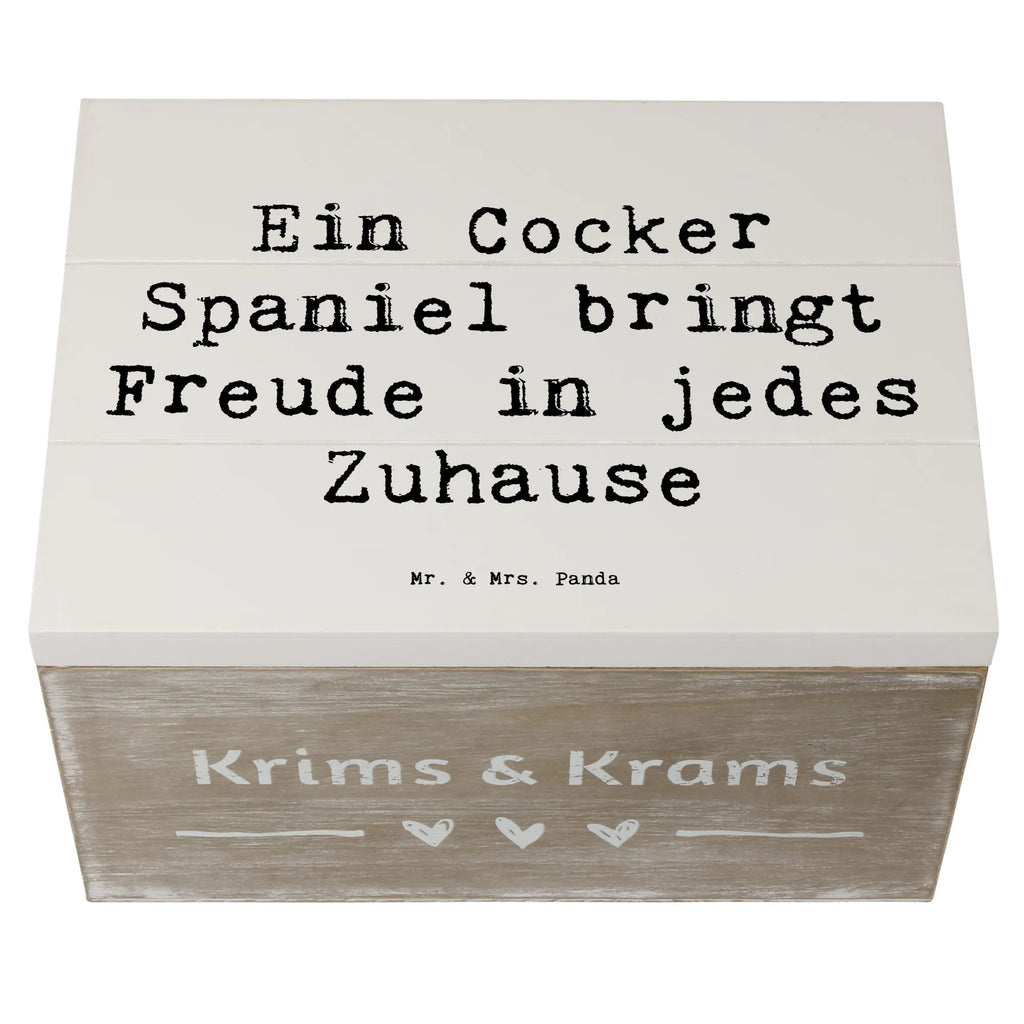 Holzkiste Spruch Cocker Spaniel Freude Erinnerungskiste, Schatzkiste, Aufbewahrungsbox, Geschenkdose, Truhe, Dekokiste, Schatulle, XXL, Kiste, Geschenkbox, Erinnerungsbox, Holzkiste, Hund, Hunderasse, Rassehund, Hundebesitzer, Geschenk, Tierfreund, Schenken, Welpe