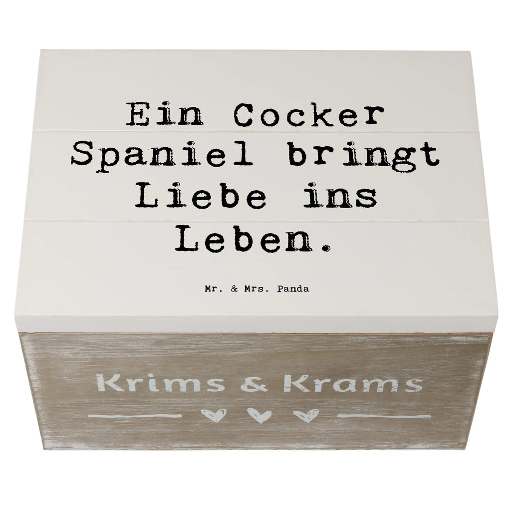 Holzkiste Spruch Liebe Cocker Spaniel Schatzkiste, XXL, Geschenkdose, Erinnerungskiste, Holzkiste, Schatulle, Dekokiste, Kiste, Geschenkbox, Truhe, Aufbewahrungsbox, Erinnerungsbox, Hund, Hunderasse, Rassehund, Hundebesitzer, Geschenk, Tierfreund, Schenken, Welpe
