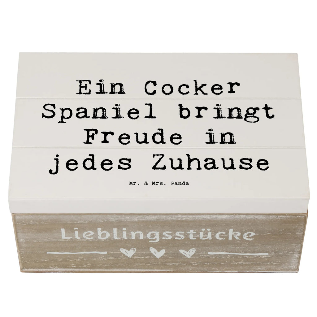 Holzkiste Spruch Cocker Spaniel Freude Erinnerungskiste, Schatzkiste, Aufbewahrungsbox, Geschenkdose, Truhe, Dekokiste, Schatulle, XXL, Kiste, Geschenkbox, Erinnerungsbox, Holzkiste, Hund, Hunderasse, Rassehund, Hundebesitzer, Geschenk, Tierfreund, Schenken, Welpe