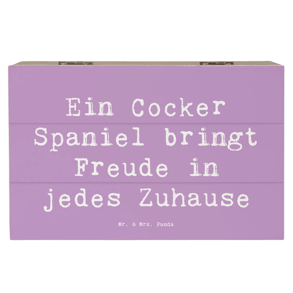 Holzkiste Spruch Cocker Spaniel Freude Erinnerungskiste, Schatzkiste, Aufbewahrungsbox, Geschenkdose, Truhe, Dekokiste, Schatulle, XXL, Kiste, Geschenkbox, Erinnerungsbox, Holzkiste, Hund, Hunderasse, Rassehund, Hundebesitzer, Geschenk, Tierfreund, Schenken, Welpe