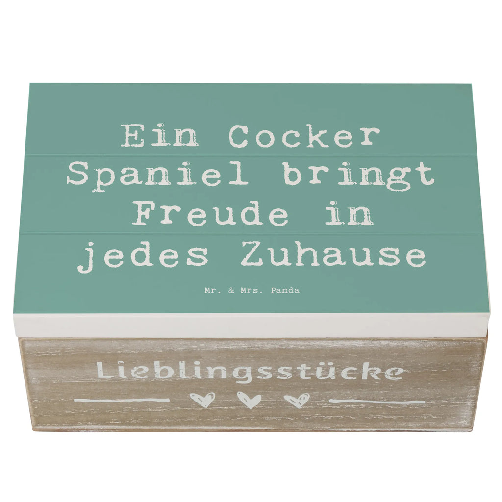 Holzkiste Spruch Cocker Spaniel Freude Erinnerungskiste, Schatzkiste, Aufbewahrungsbox, Geschenkdose, Truhe, Dekokiste, Schatulle, XXL, Kiste, Geschenkbox, Erinnerungsbox, Holzkiste, Hund, Hunderasse, Rassehund, Hundebesitzer, Geschenk, Tierfreund, Schenken, Welpe