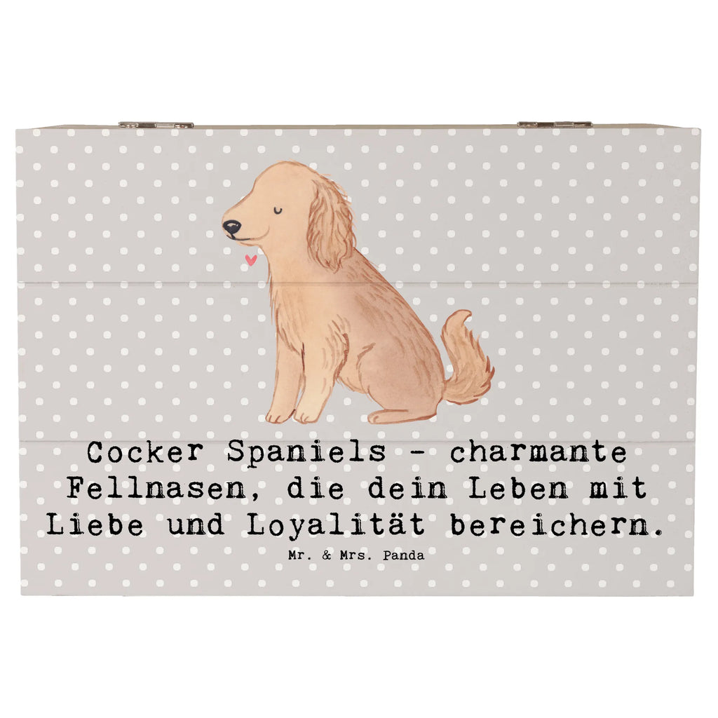 Holzkiste Cocker Spaniel Liebe Schatzkiste, Dekokiste, Geschenkbox, Aufbewahrungsbox, XXL, Truhe, Erinnerungsbox, Holzkiste, Kiste, Geschenkdose, Erinnerungskiste, Schatulle, Hund, Hunderasse, Rassehund, Hundebesitzer, Geschenk, Tierfreund, Schenken, Welpe